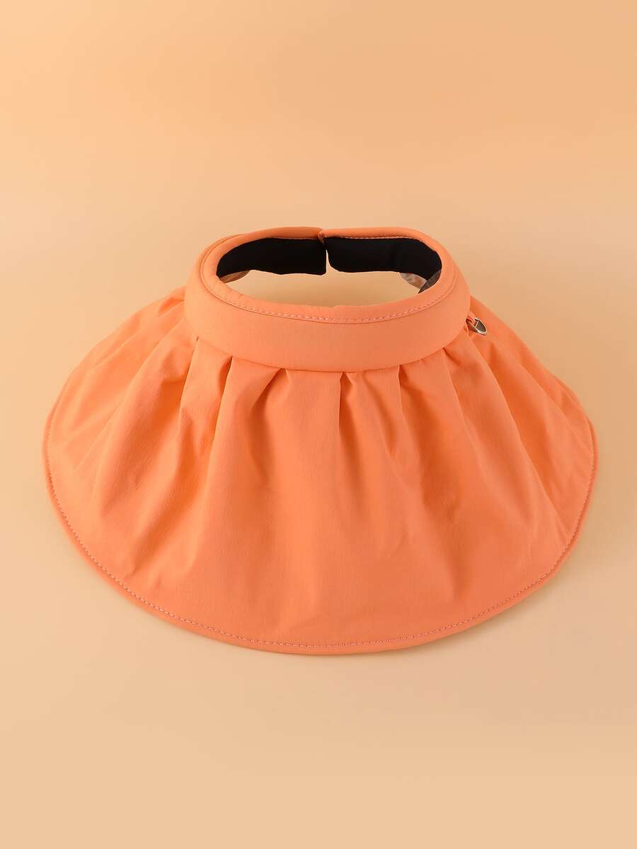 Wide Brim Sun Hat - Orange - View 1