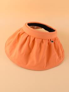 Wide Brim Sun Hat - Orange - View 2