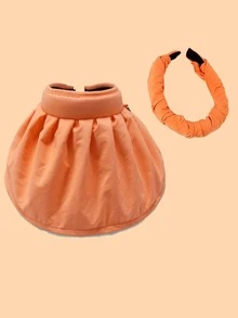 Wide Brim Sun Hat - Orange - View 3