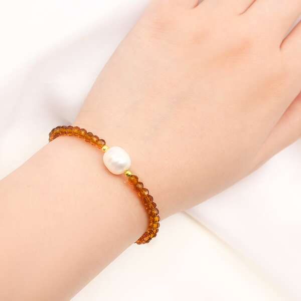 

Pearl Beaded Bracelet, Yellow