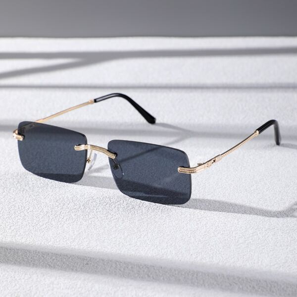 

Men Rimless Sunglasses, Grey