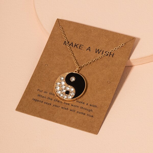 

Yin & Yang Pendant Necklace, Gold