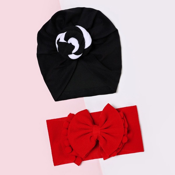 

Baby Simple Hat & Headband, Black