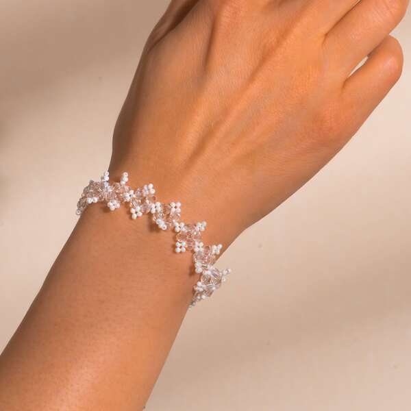 

Crystal Decor Bracelet, White