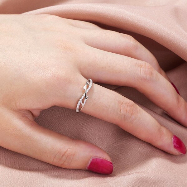 

Zircon Decor Ring, Silver