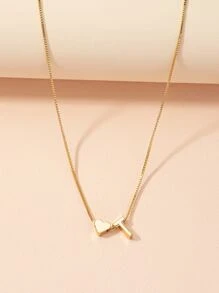 Vòng cổ trang trí hình trái tim và chữ cái - Vàng - Xem 2