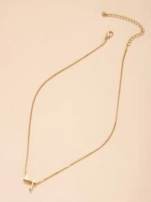 Vòng cổ trang trí hình trái tim và chữ cái - Vàng - Xem 3