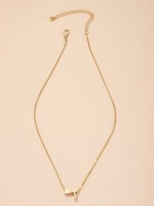 Vòng cổ trang trí hình trái tim và chữ cái - Vàng - Xem 4