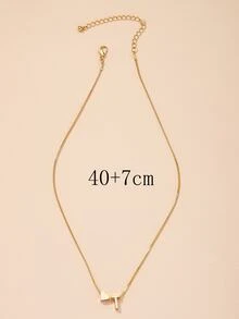 Vòng cổ trang trí hình trái tim và chữ cái - Vàng - Xem 5