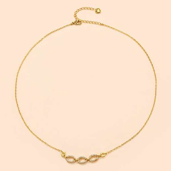 

Zircon Decor Necklace, Gold