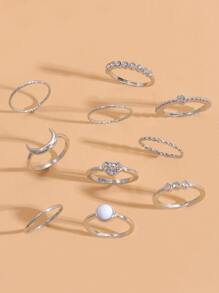 Nhẫn Pha lê kim cương - Bạc - Xem 2