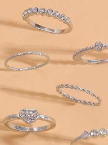 Nhẫn Pha lê kim cương - Bạc - Xem 3