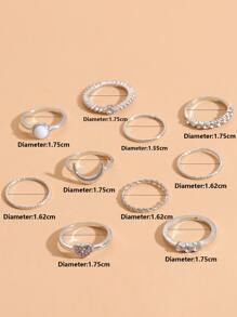 Nhẫn Pha lê kim cương - Bạc - Xem 4