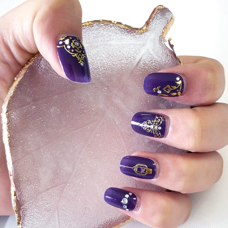 

1sheet Geometric Pattern Nail Art Sticker, Multicolor