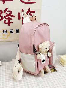 Niñas 3d Mochila con diseño de dibujos animados - Rosa - Ver 5