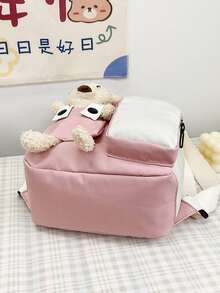 Niñas 3d Mochila con diseño de dibujos animados - Rosa - Ver 7