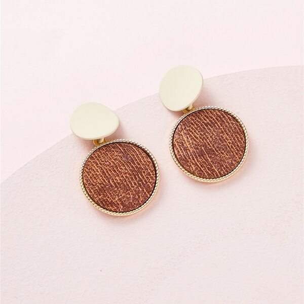 

Round Drop Earrings, Multicolor
