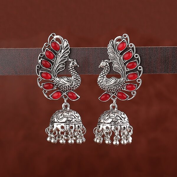 

Jhumka Серьги-подвески павлина, Многоцветный