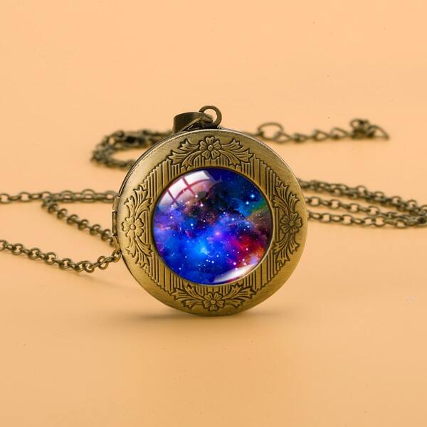 

Galaxy Pendant Necklace, Multicolor