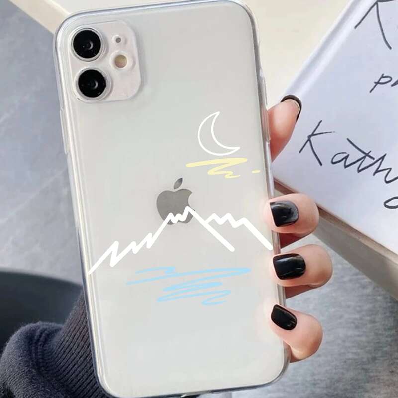 

Landscape Print Transparent Phone Case, Multicolor