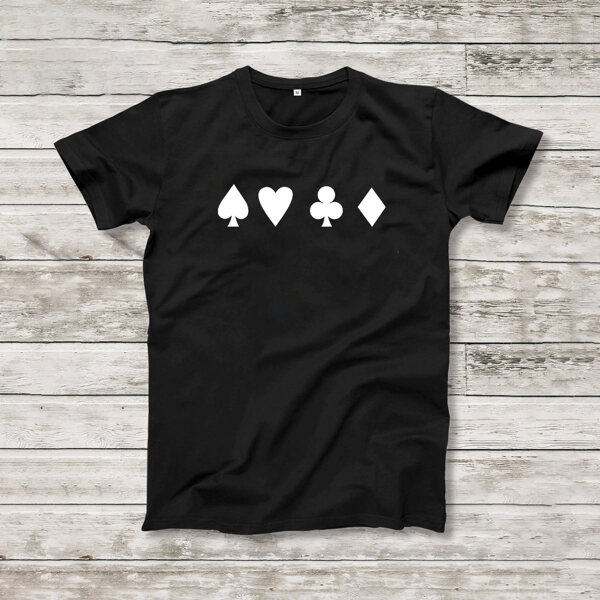 

Men Playing Card Print Tee, Black