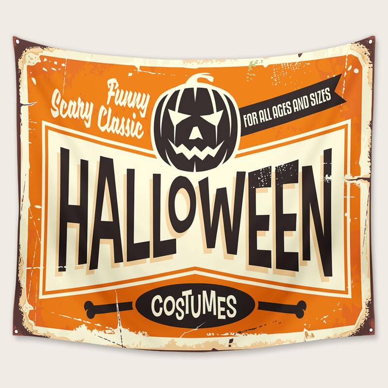

Halloween Letter Graphic Tapestry, Multicolor