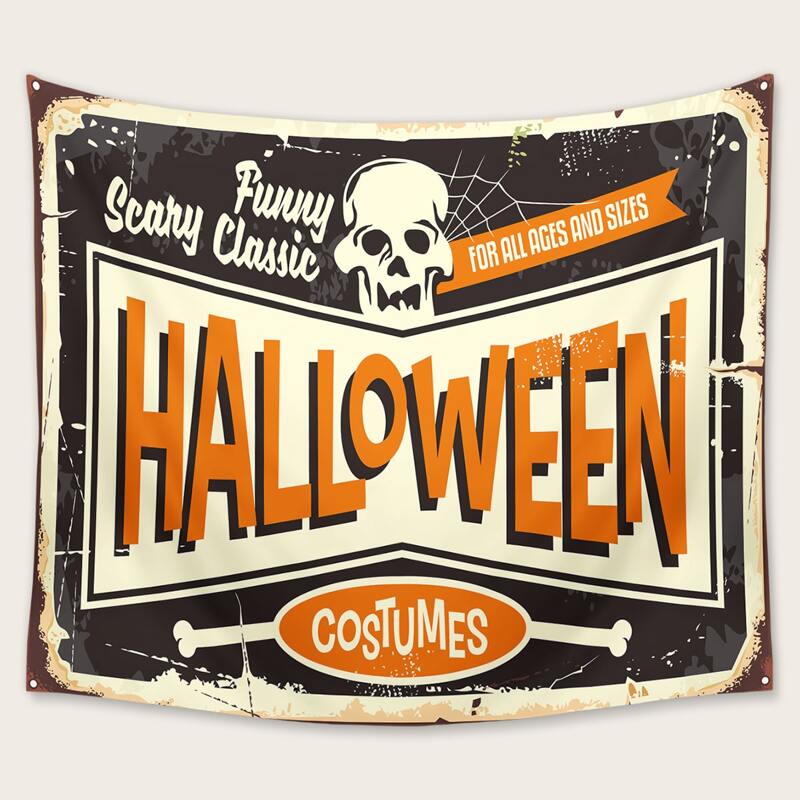 

Halloween Skull Print Tapestry, Multicolor