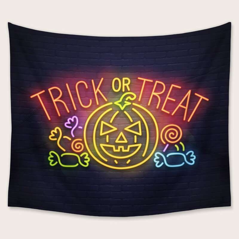 

Halloween Pumpkin Tapestry, Multicolor