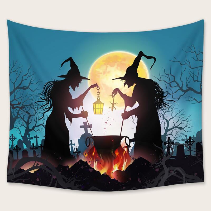 

Halloween Pattern Cushion Cover Without Filler, Multicolor