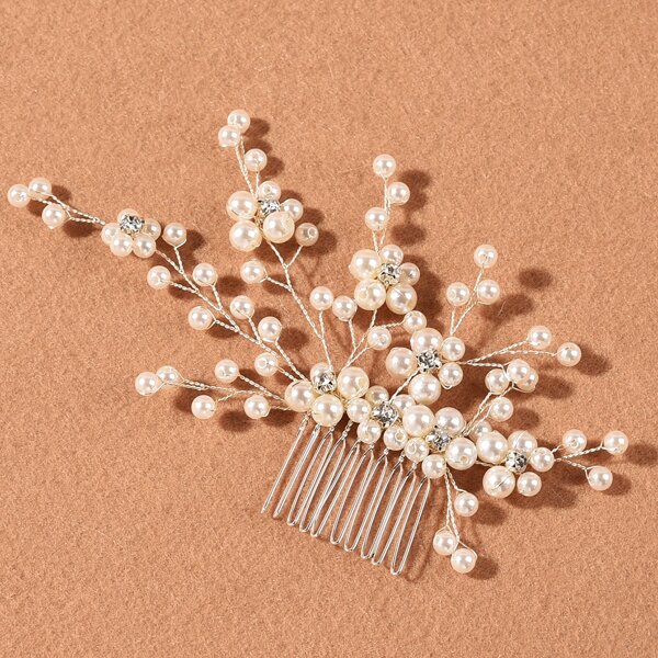 

Faux Pearl Hair Pin, White