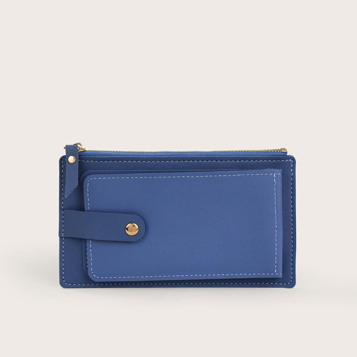 

Minimalist Zip Purse, Blue