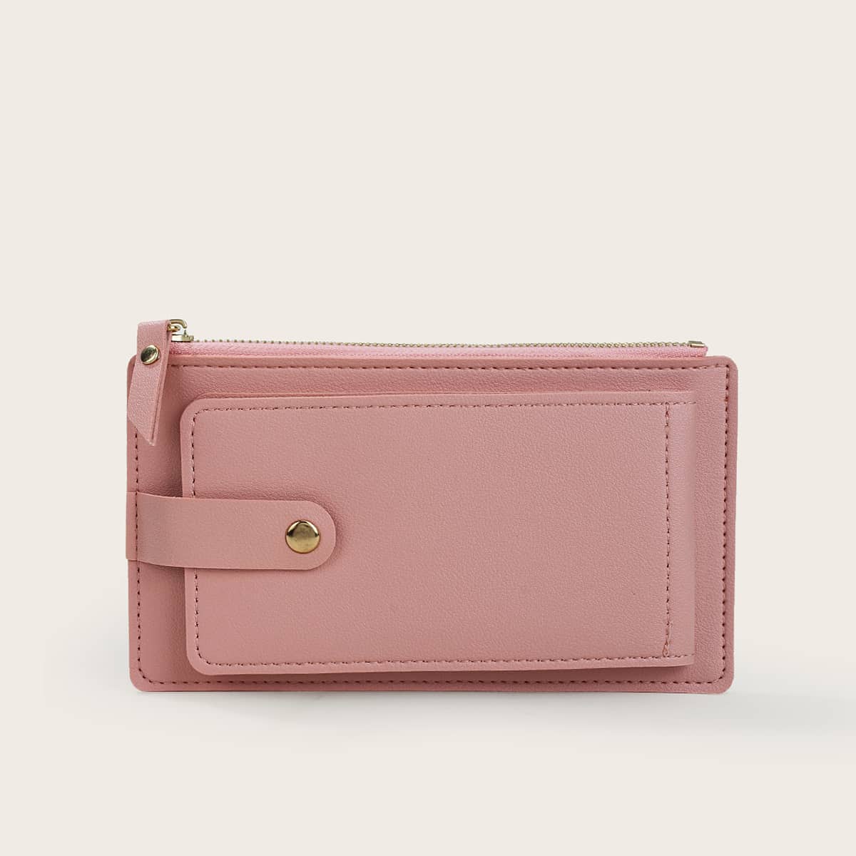 

Minimalist Zip Purse, Pink