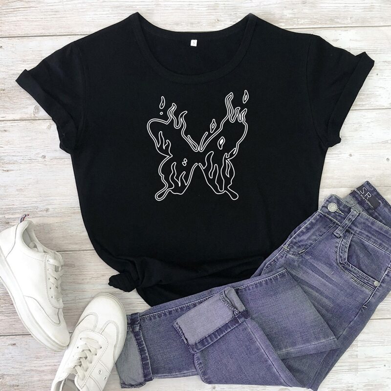 

Butterfly Graphic Tee, Black