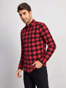 GENTILAND Nam Áo sơ mi Bông Kẻ sọc Trâu - Nhiều màu - Xem 4