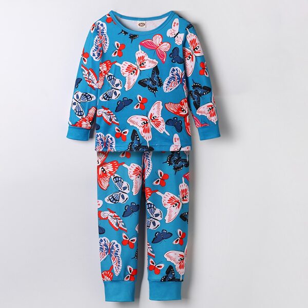 

Toddler Girls Butterfly Print Pullover & Sweatpants, Multicolor