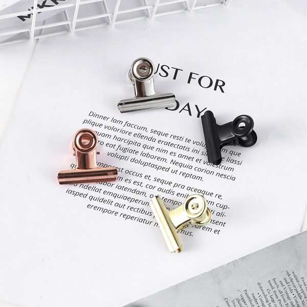 

4pcs Random Color Bulldog Clip, Multicolor