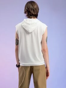 Manfinity Hombres Sudadera hueso & con estampado de letra - Blanco - Ver 2