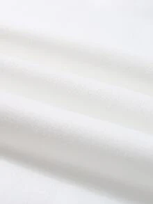 Manfinity Hombres Sudadera hueso & con estampado de letra - Blanco - Ver 3