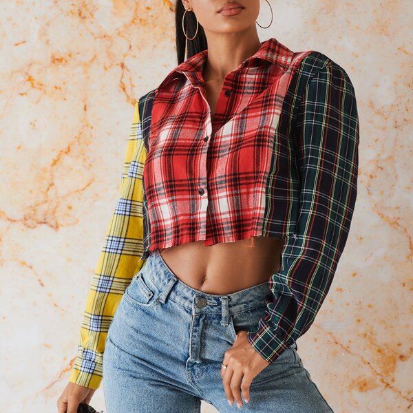 

Plaid Print Blouse, Multicolor