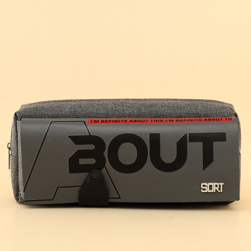 

Letter Graphic Pencil Bag, Dark grey
