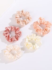 小女童5入組素色大腸髮圈