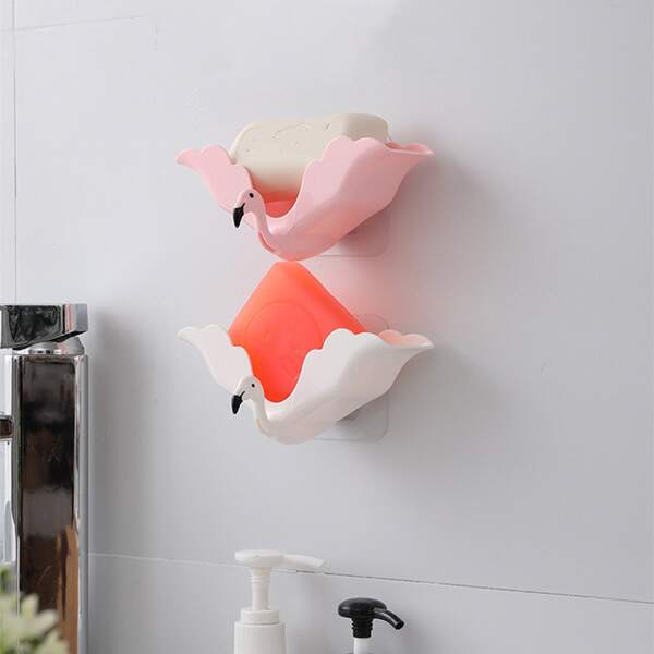 

1pc Flamingo Design Random Color Soap Dish Holder, Multicolor