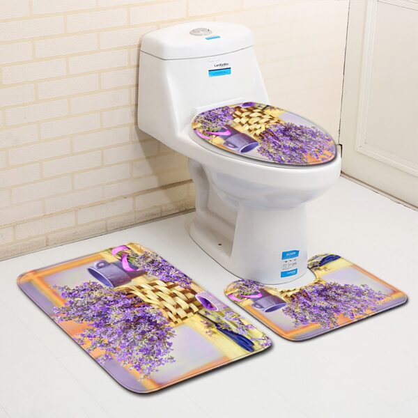 

1pc Flower Print Floor Mat, Multicolor