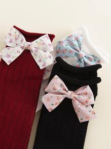 3 cặp Baby Bow trang trí Crew Socks - Nhiều màu - Xem 3