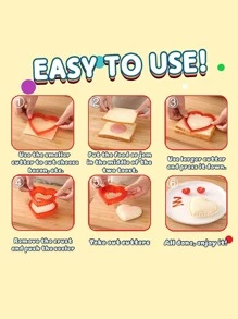 Khuôn bánh sandwich hình trái tim 1 cái - Đỏ - Xem 3