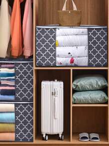 1入組幾何樣式收納袋 - 灰色 - 查看 4