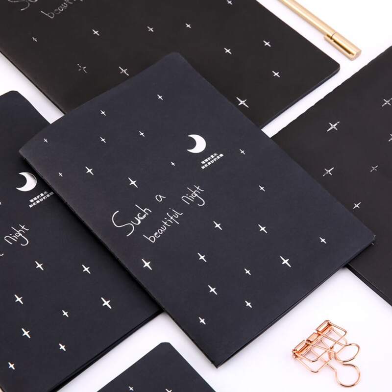 

1pc Slogan Graphic Cover Random Notebook, Black