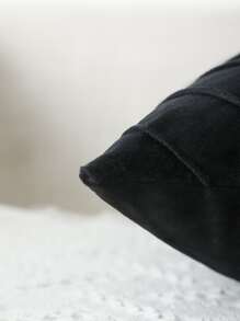 Miater Vỏ gối nhăn mà không đầy, vỏ gối ném đơn giản màu đen không có gối chèn, thích hợp cho ghế sofa, phòng khách - màu đen - Xem 5