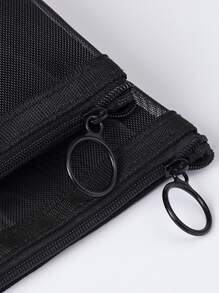 3入組網紗旅行收纳包 - 黑色 - 查看 4