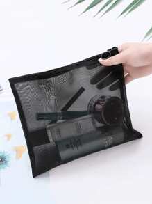 3入組網紗旅行收纳包 - 黑色 - 查看 7